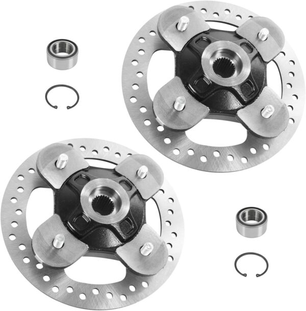 2 Set Front/Rear Wheel Hub Bearing Studs Brake Disc Rotor Compatible With 2014-2023 RZR XP 1000, RZR XP 4 1000, 2018-2022 RZR RS1 Replace 5139265-067 19217-MAL-300 91001-KA4-003 19226-MEB-670