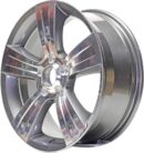 New 17x6.5" 17 Inch Polished and Grey Aluminum Alloy Wheel Rim for 2015-2017 Jeep Compass and Patriot | ALY02380A90N | Direct Fit - OE Stock Specs