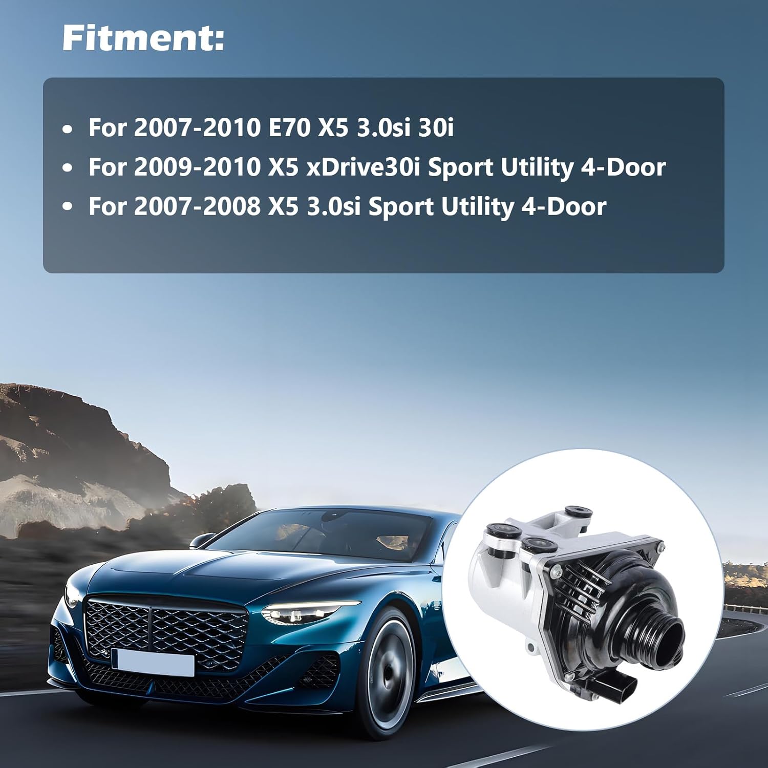Electric Water Coolant Pump Fits for E70 X5 3.0Si 30I 2007-2010 Automobile Professional Water Pump - Image 2