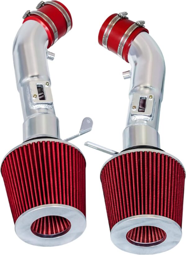 Cold Air Intake System with Heat Shield Kit + Filter Combo RED Compatible For 09-20 Nissan 370Z / Infiniti 08-13 G37 / 14-15 Q50 3.7L V6