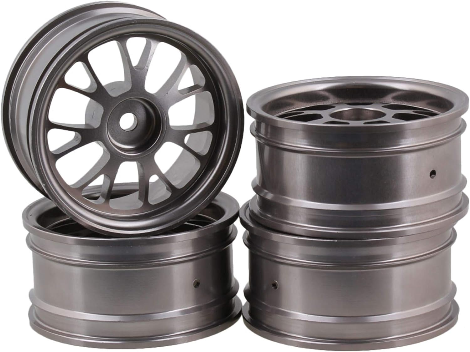 4Pcs Titanium Y-Shape Aluminum Alloy Wheel Rims for RC 1:10 On-Road Car