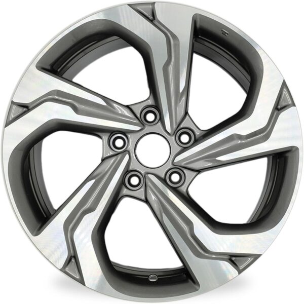 For Honda Accord OEM Design Wheel 17" 17x7.5 2018-2021 Machined Grey Single Replacement Rim